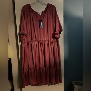 Mauve Diana Babydoll Dress 3X EUC